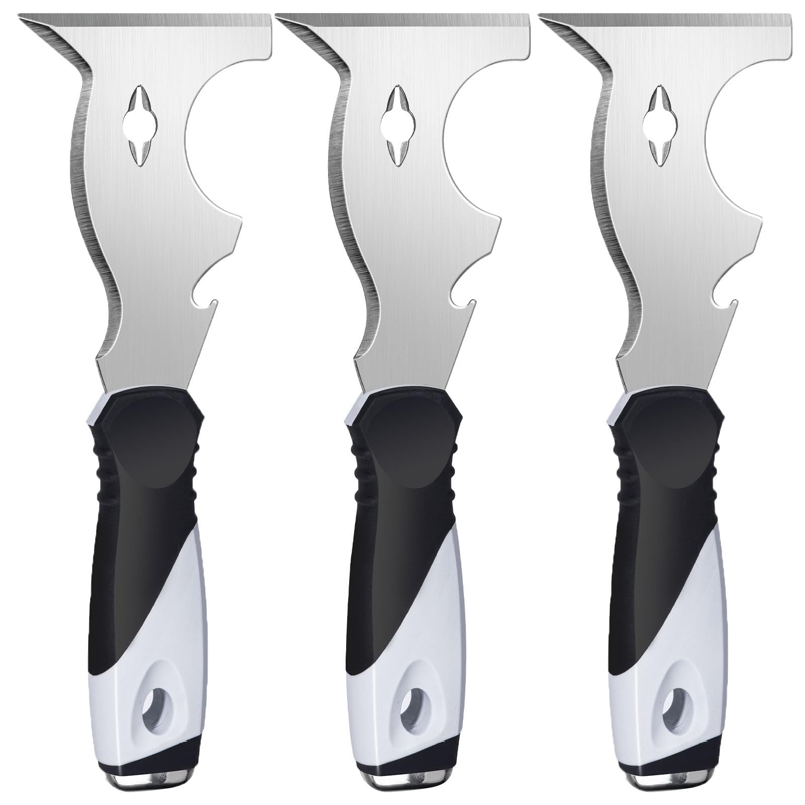 Paint Scraper, 3 Pack Multi Use Paint Tools Putty Knife 10 in 1, Paint Scrape...
