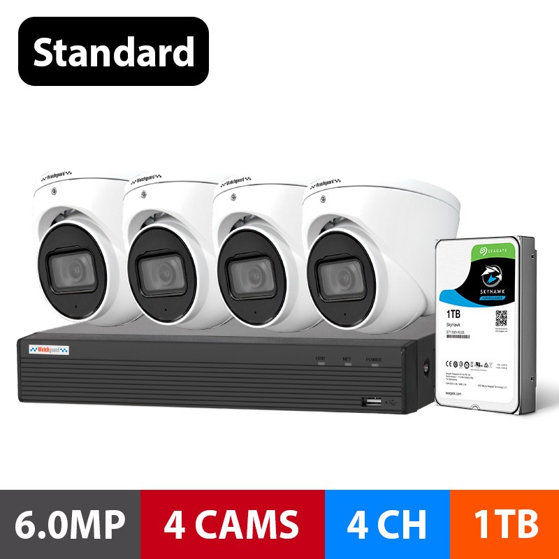 WATCHGUARD L Series 4 Camera 6.0MP IP Surveillance Kit (Fixed 1TB 4 Ch)