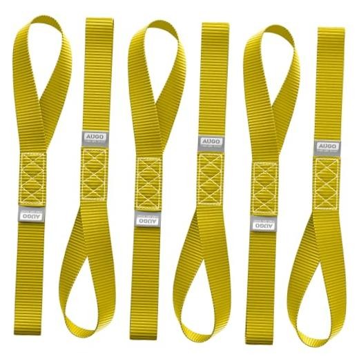 Heavy Duty Soft Loops – Pack of 6-1.5" x 17" Tie Down Anchor 17 Inch Yellow