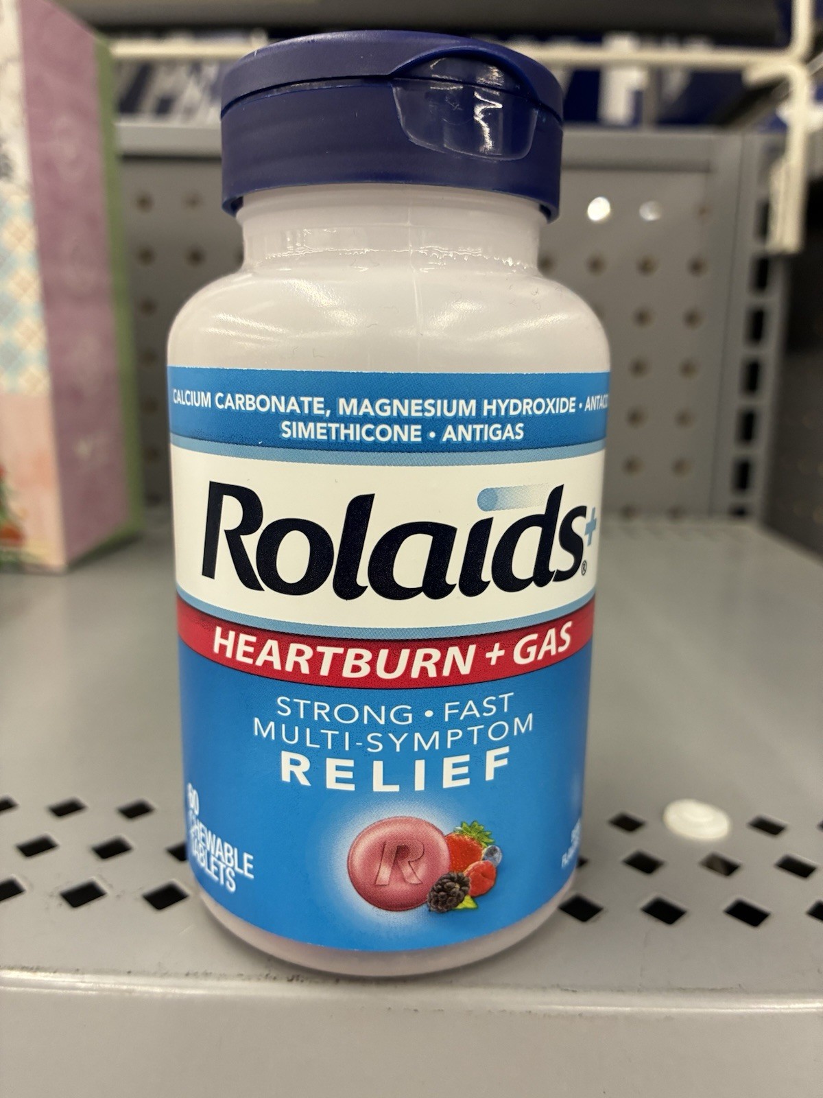 Rolaids Multi-symptom Advanced Antiacid + Anti-gas 60 chewable  tablets