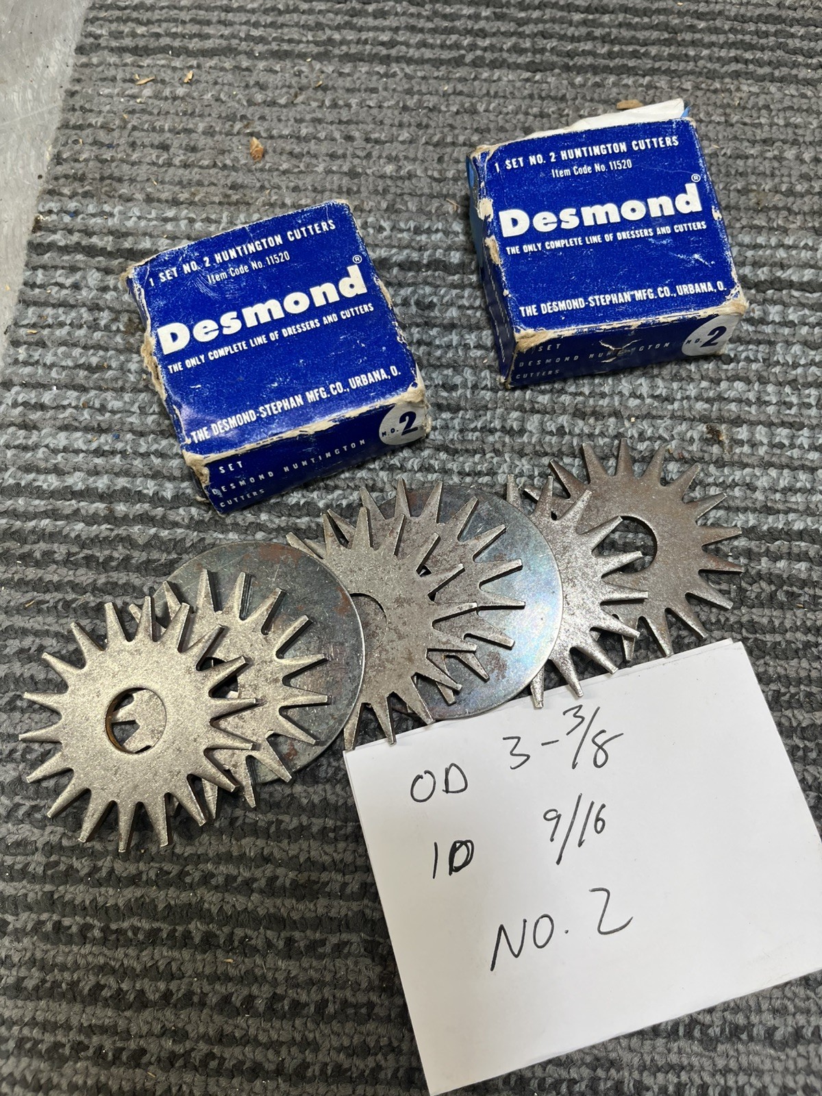 # 2 Grinding Wheel Dressing Cutters Desmond
