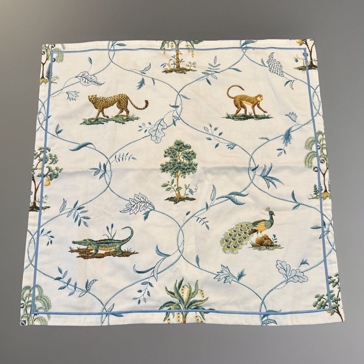 Legacy Home Euro Sham P Kaufmann Villandry Cotton Jungle Monkey Cheetah Peacock
