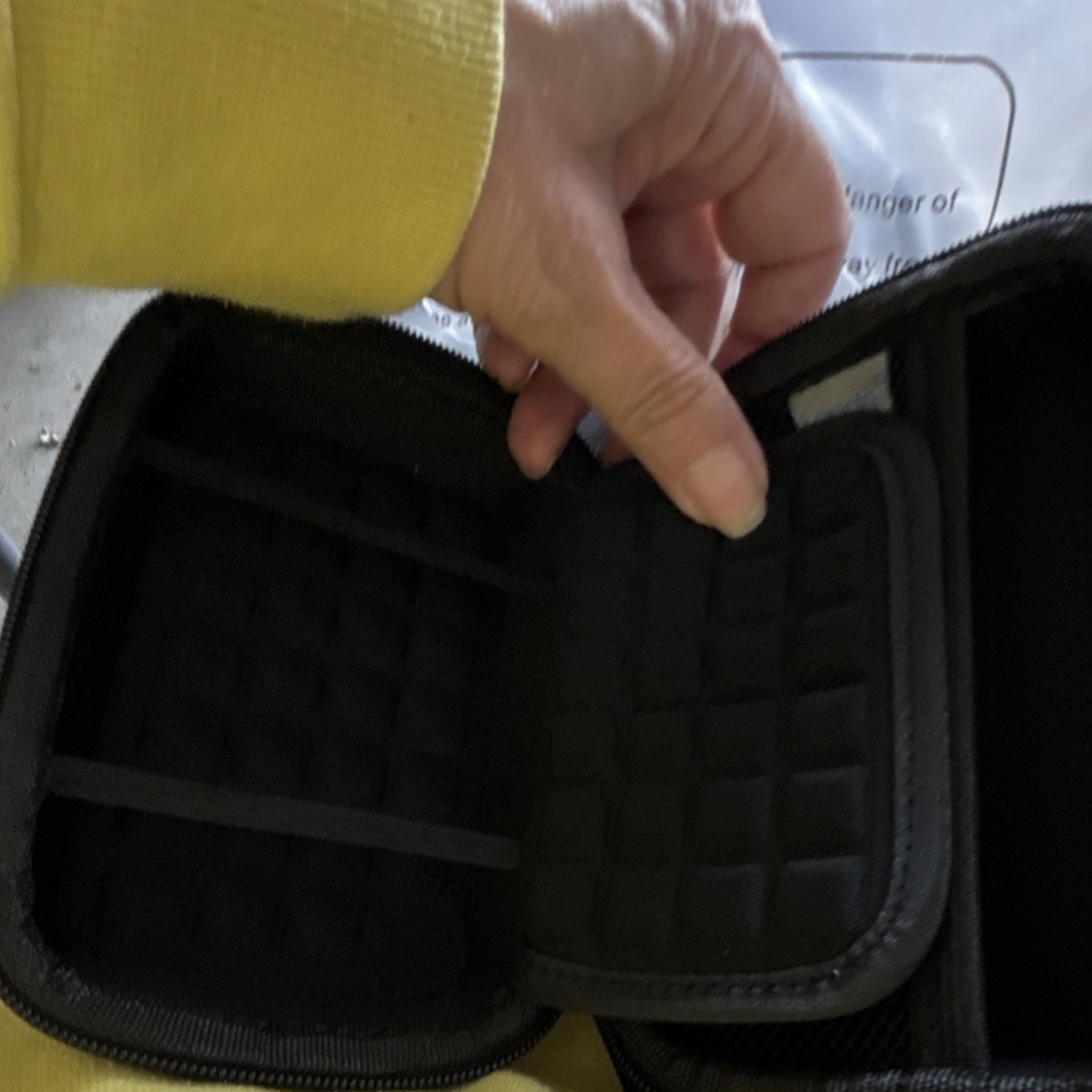 Lacdo Padded Nylon Camera Case Black Accessory Compartments for Digital Cameras