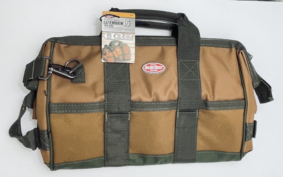 Bucket Boss 60016 Gatemouth 16" Tool Bag With Removable Shoulder Strap