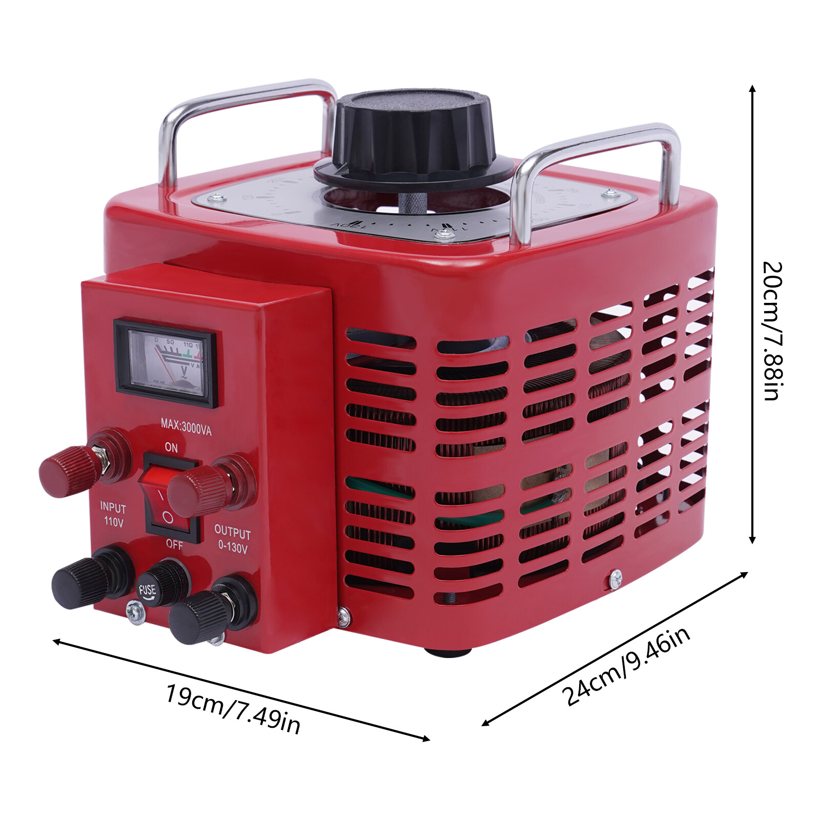 Variable AC Voltage Transformer 3000W Regulator 110V with Safety Features