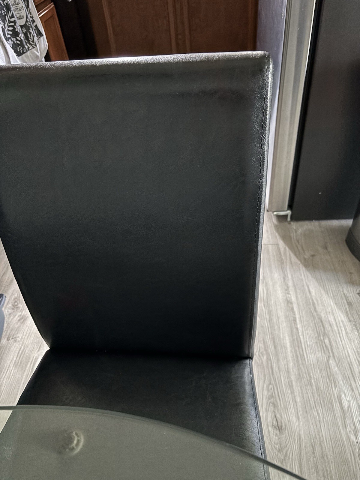 Round Glass Table and 4 Chairs Dining Set