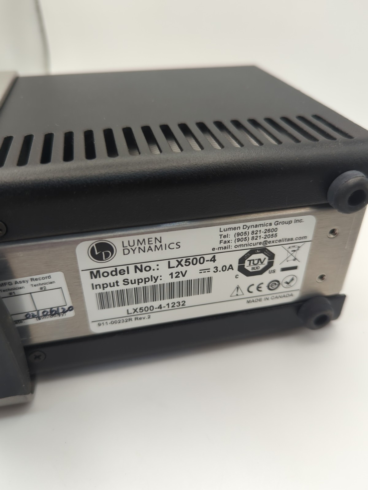 Omnicure LX500 UV LED Spot Curing System Controller LX500-4-1232