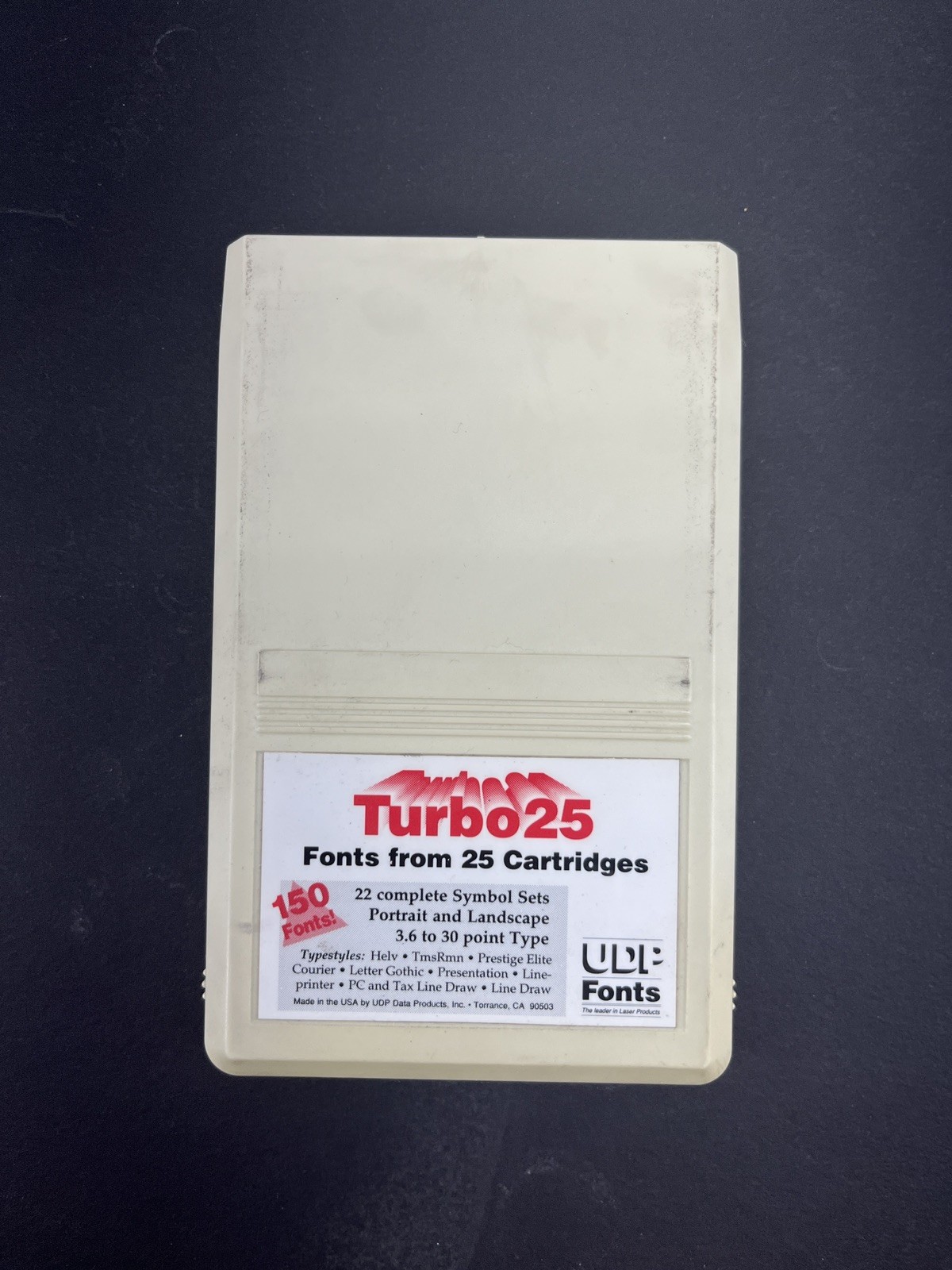UDP Fonts Turbo 25 25-IN-ONE Font Cartridge For HP LaserJet. 150 Fonts