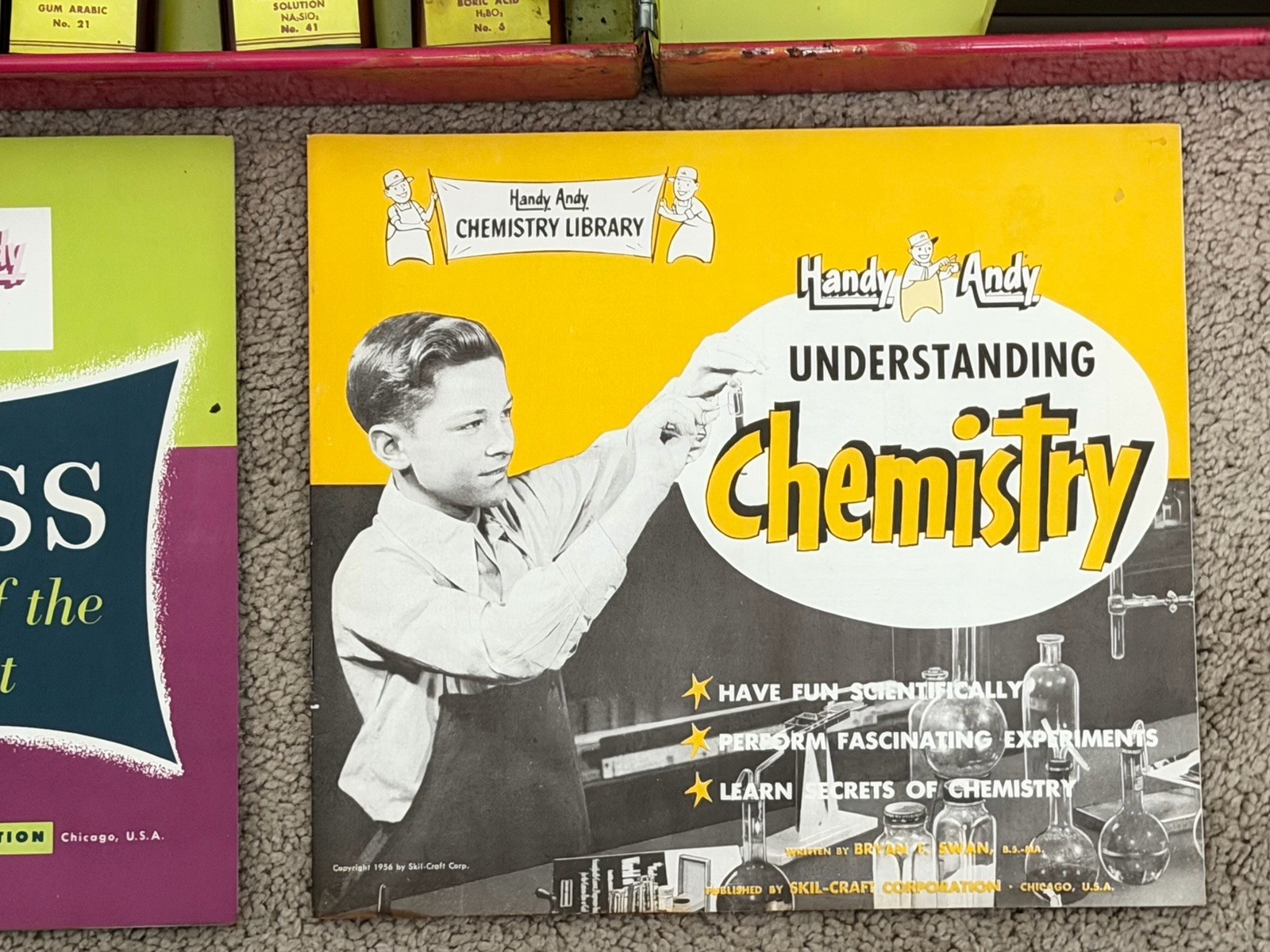 Vintage 1950s Handy Andy Mr. Wizard Combination Microscope Chemistry Set 200