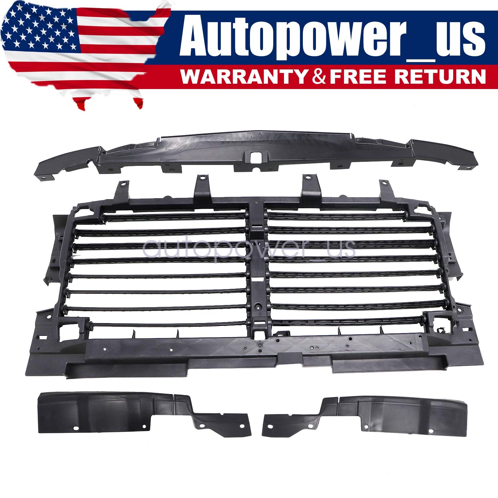 New Active Grille Shutter Upper For 2019 2020 2021 2022 Chevrolet Silverado 1500