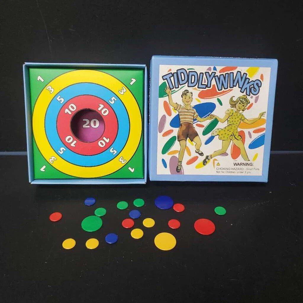 TIDDLY WINKS Game Plastic Disc Retro vtg (1950's Style)