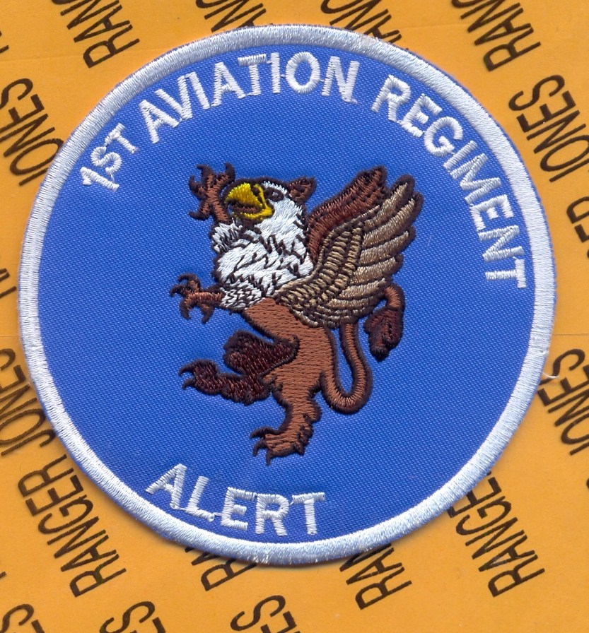 US Army 1st Aviation Regiment Alert flight 4" pocket patch