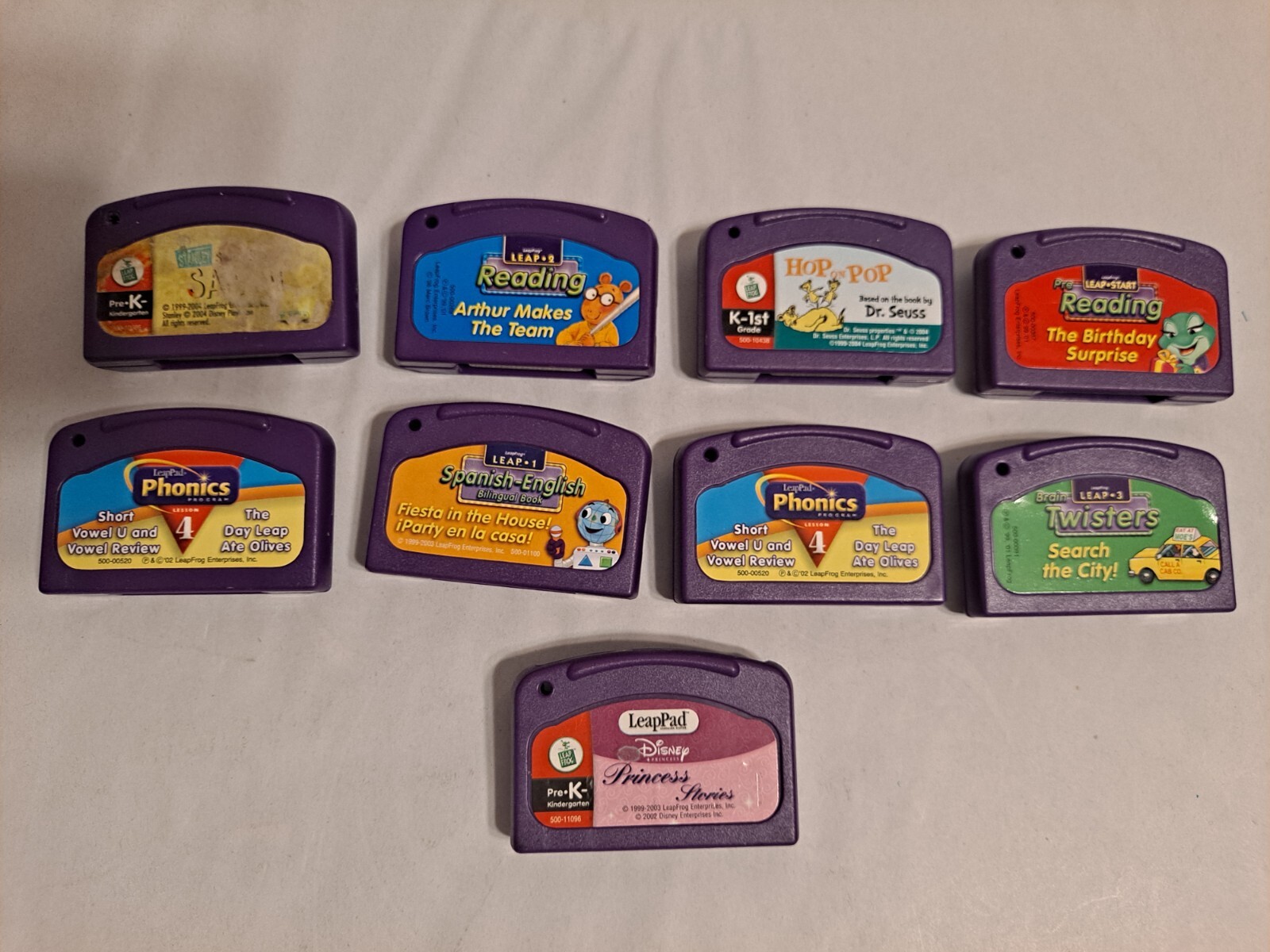 Lot of 9 Leap Frog LeapPad Mixed Learning Games Cartridges