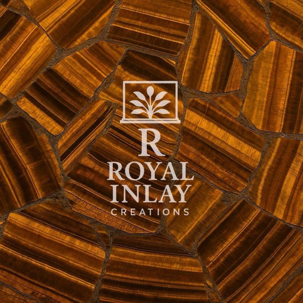 Golden Tiger Eye Gemstone Table – Handcrafted Round Side & coffee Table