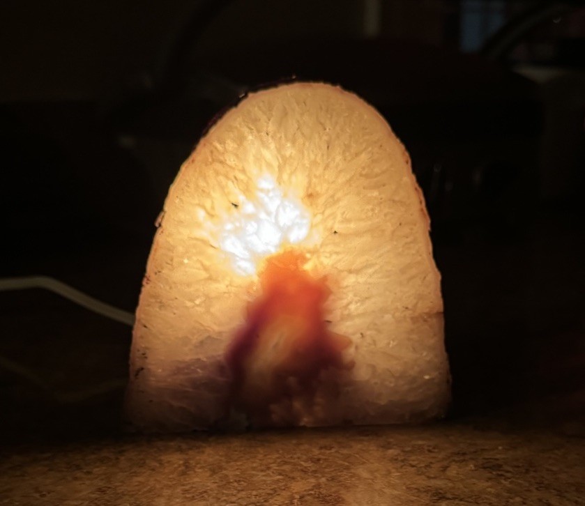 Brazilian Agate Stone Lamp -Accent Light 5”
