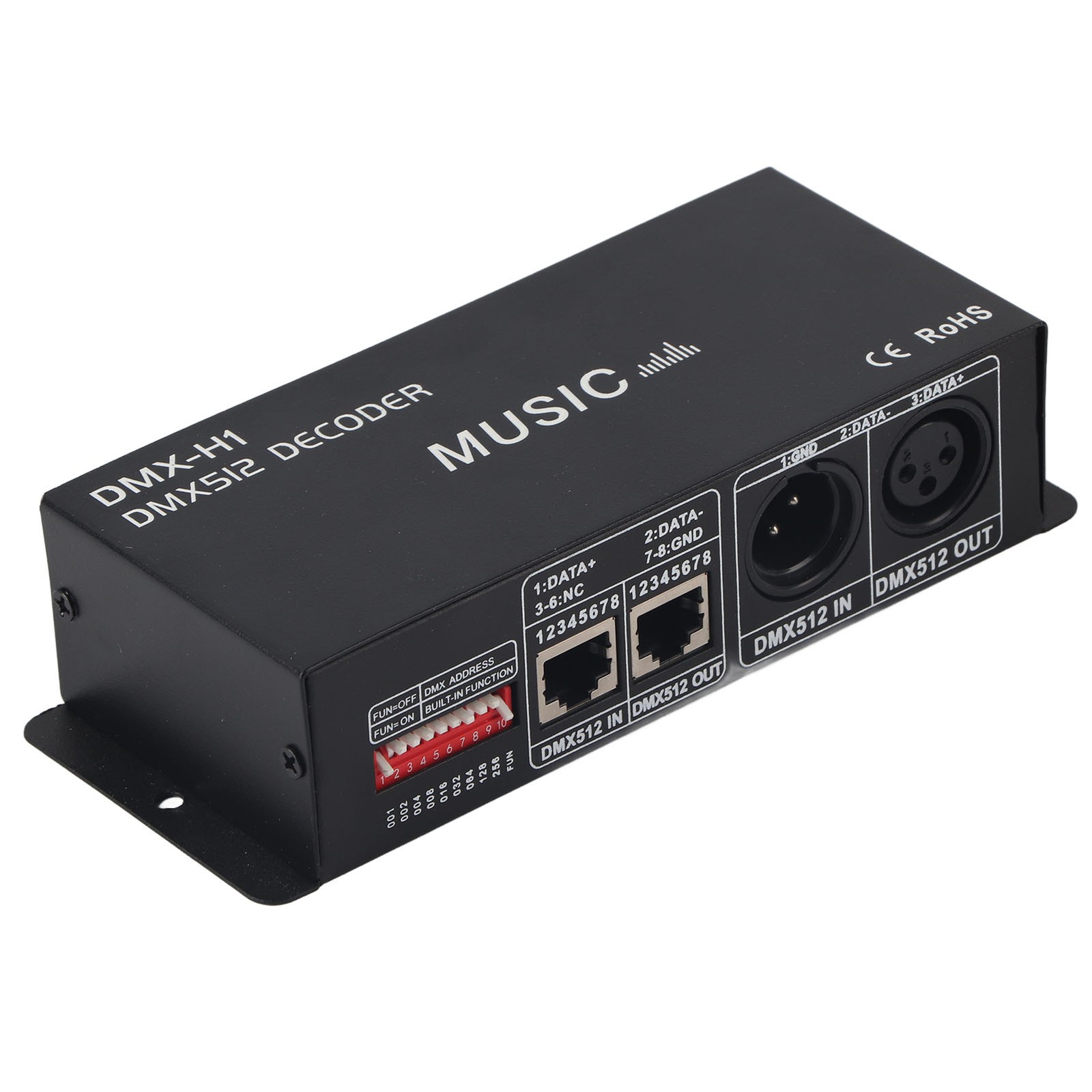 3 Channel DMX Decoder Adjustable RGB Dimming LED Controller For Bars Hotels