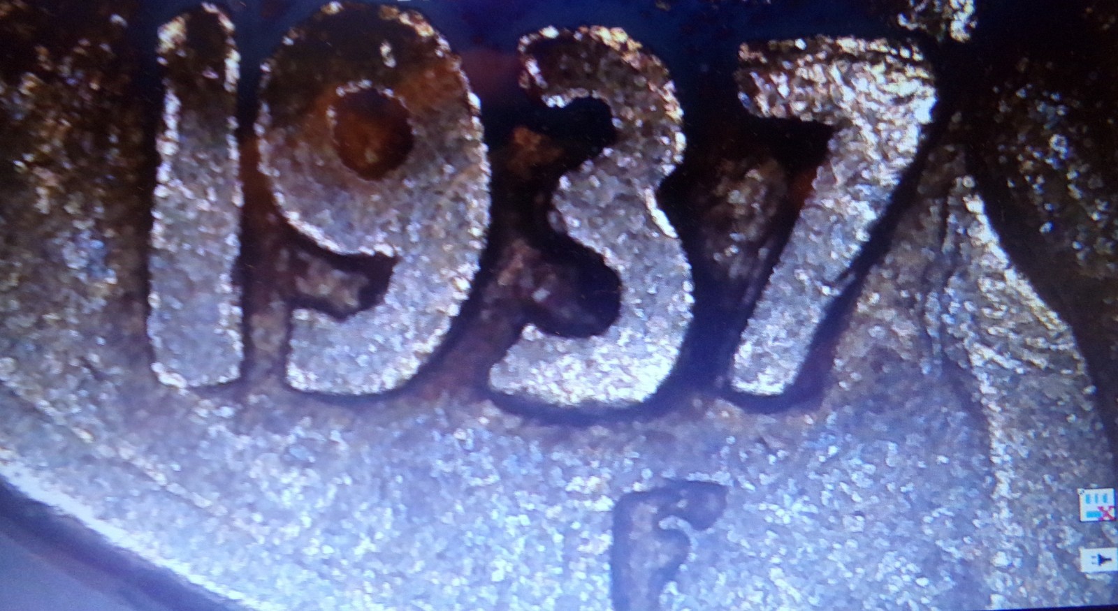 1937P  BUFFALO NICKEL WITH ERRORS DDO DOUBLING ON B,E,R,T,Y, ON FEATHER  DATE 7
