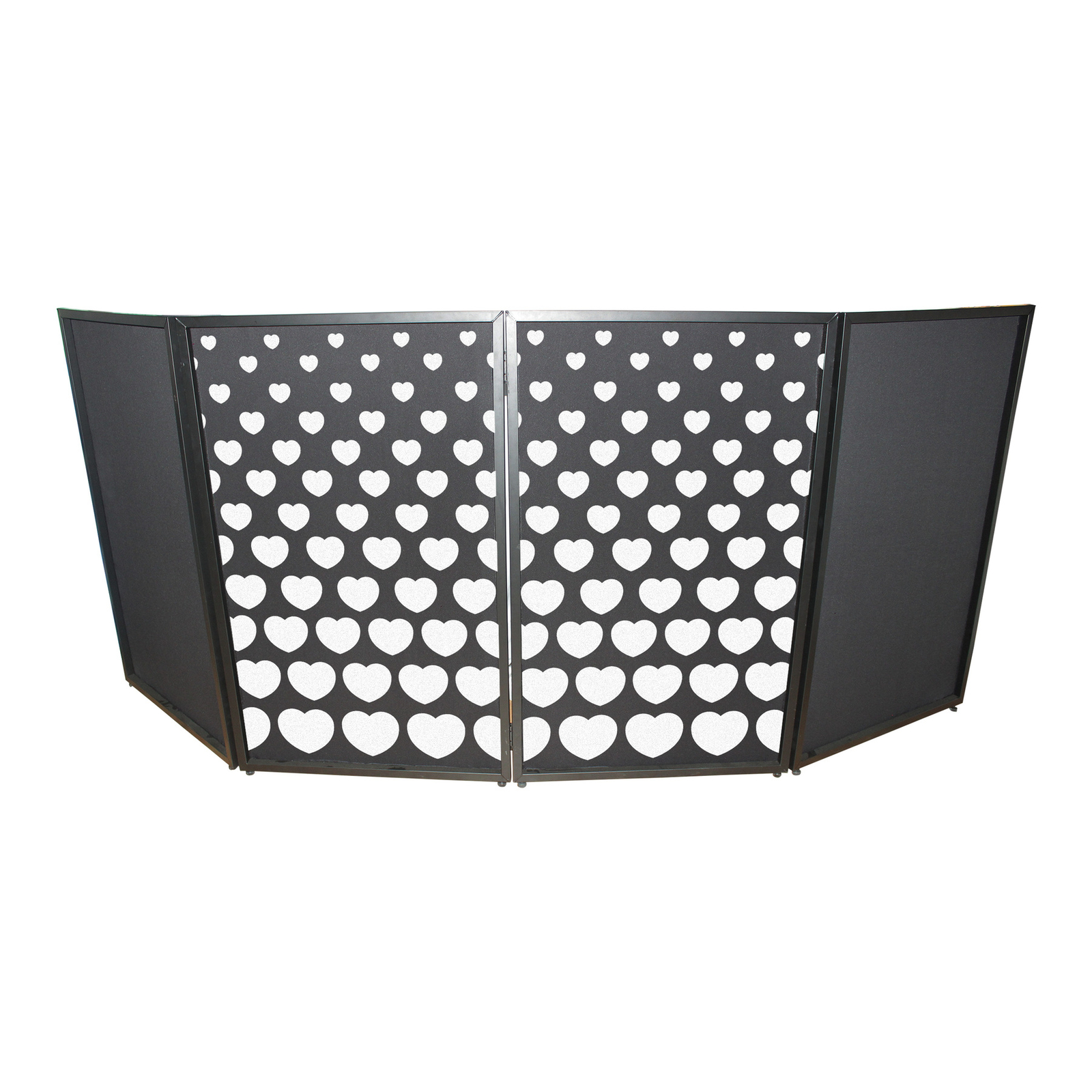 ProX XF-SHEARTSQ1X2 (2) Stepped Hearts Facade Enhancement Scrims-White on Black