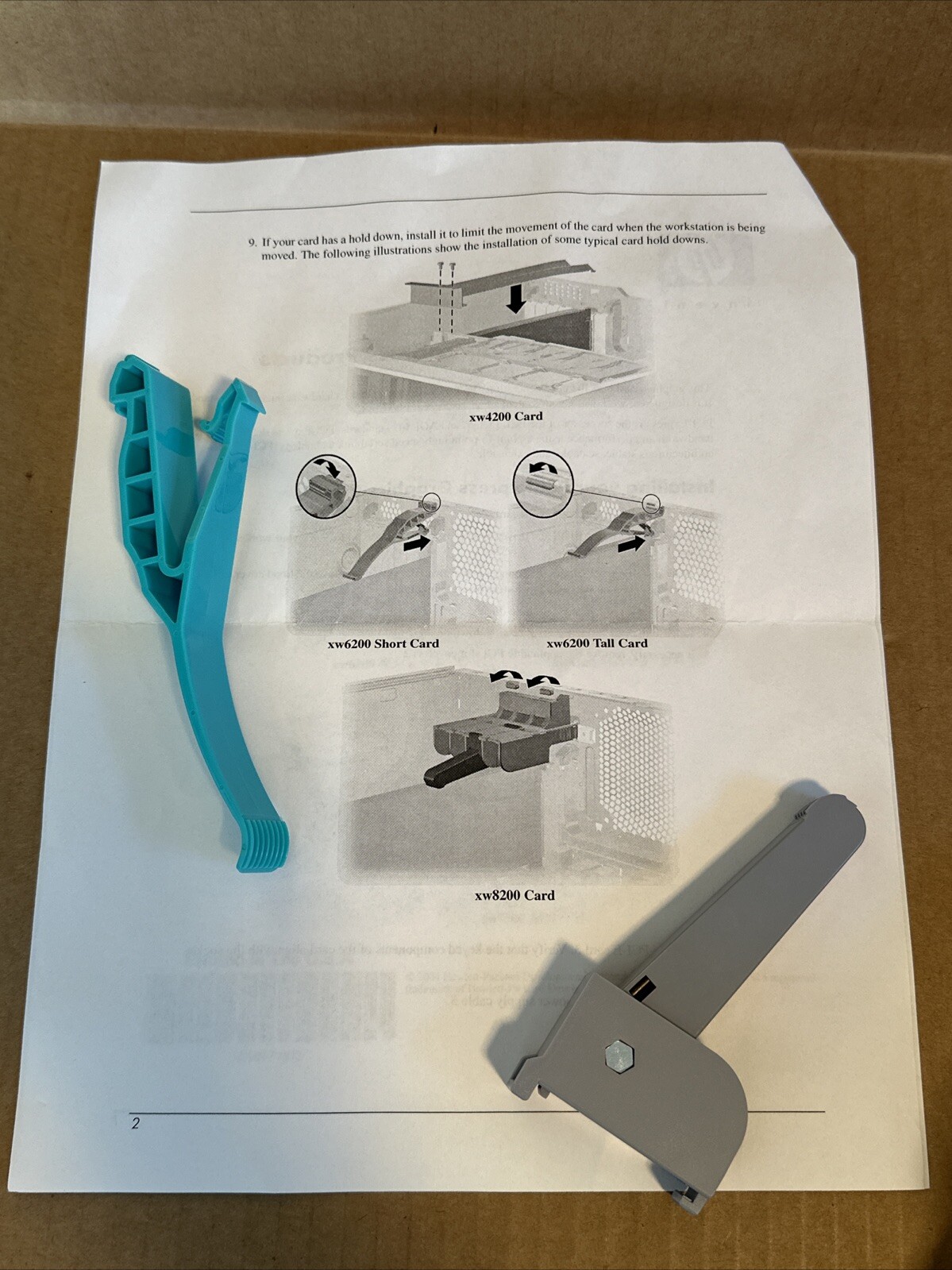 NEW OLS STOCK GENUINE HP PLASTIC RETAINER FOR XW8200 & XW6200 CARDS