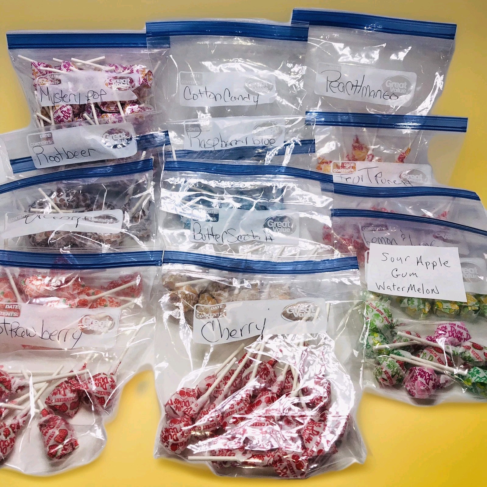 Dum Dum Pops Original Mango, Cotton Candy, Root Beer, Cherry,mystery 14 Flavors