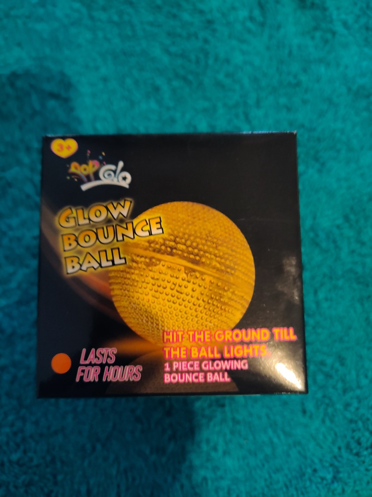 Pop Glo Glow Bounce Ball *NEW* unopened factory sealed