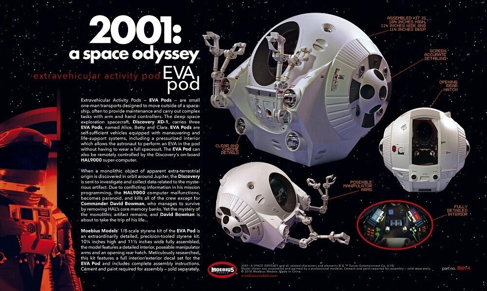 Moebius 1/8 2001: A Space Odyssey EVA Pod Plastic Model Kit 2001-4