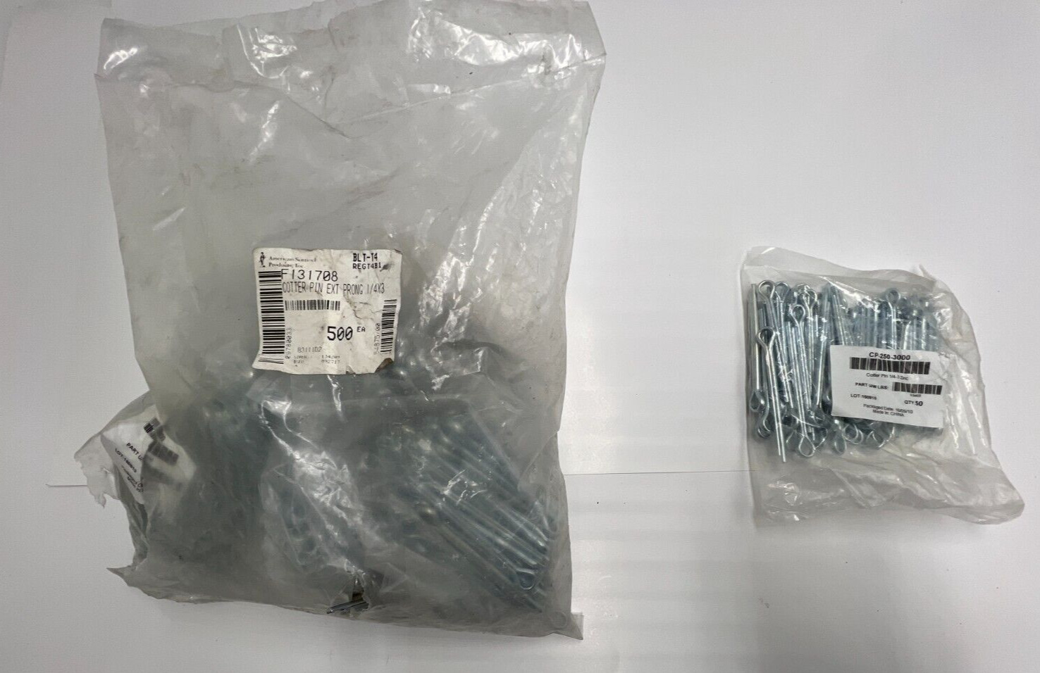 (QTY 500) American Sentinel Products CP-250-3000, F131708 1/4" x 3" Cotter Pin