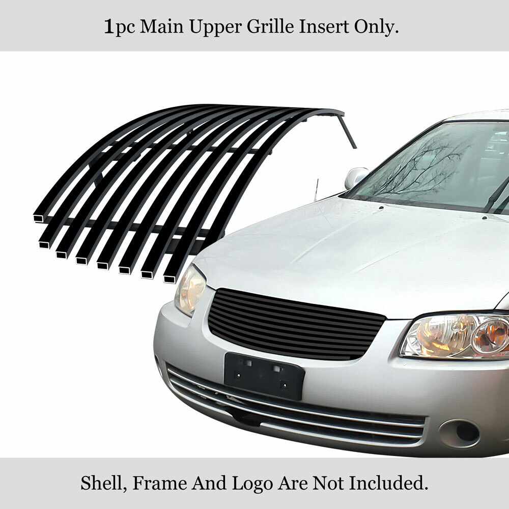 Fits 2004-2006 Nissan Sentra Stainless Steel Black Billet Grille Insert