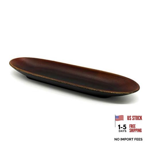 Primitives Oval Decorative Plate Wooden Candle Plate Rustic Treenware Oval a