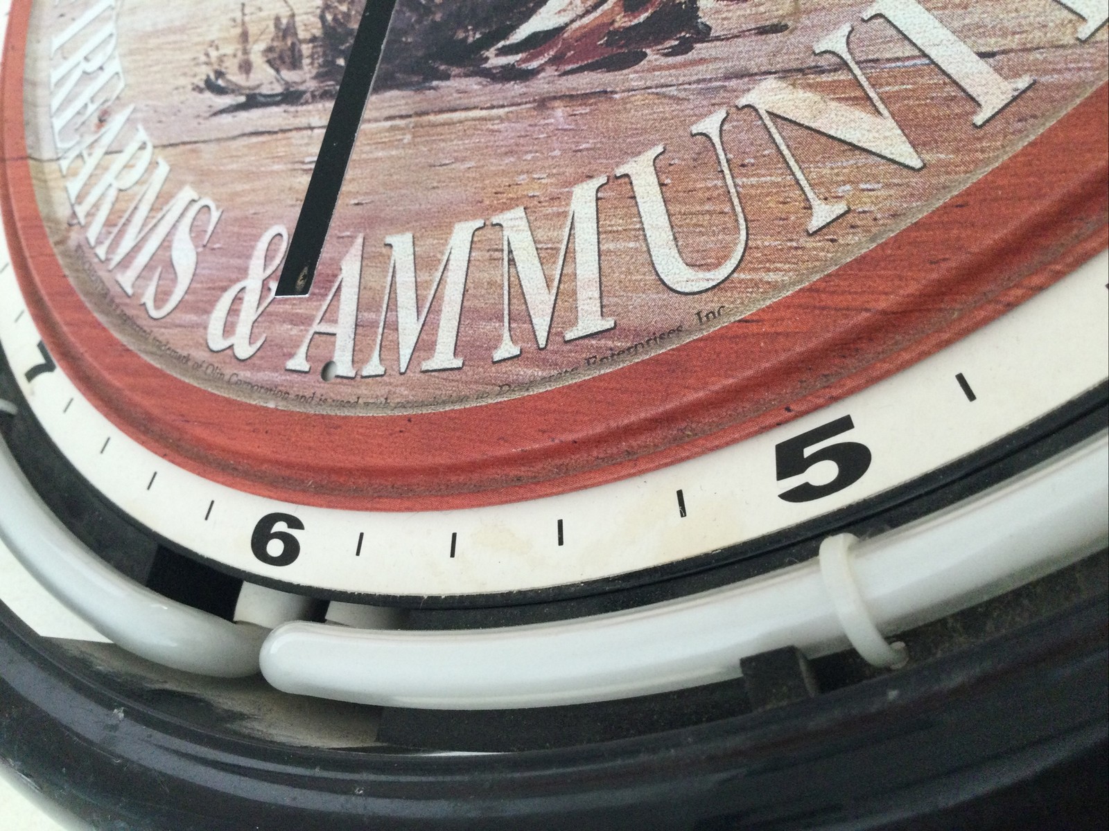 Winchester Forearms & Ammunition Wall Clock. 15” Around.
