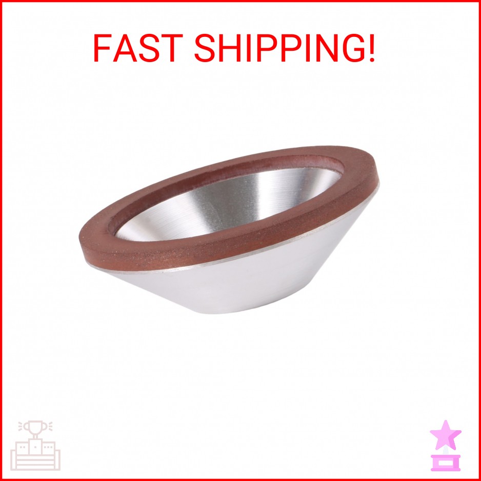 szzijia 4-Inch 100mm Grit 180 Diamond Coated Concave Cup Shaped Grinding Wheel f
