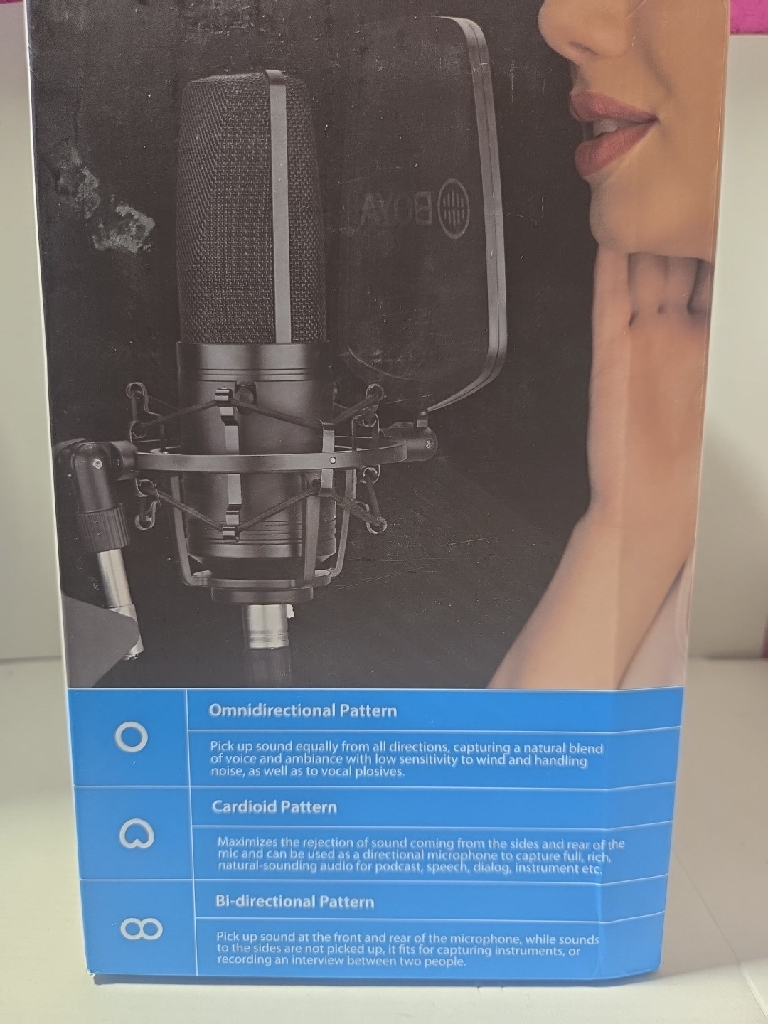 BOYA BY-M1000 LARGE Condenser Microphone Kit Mic for Studio Broadcast Live Vlog