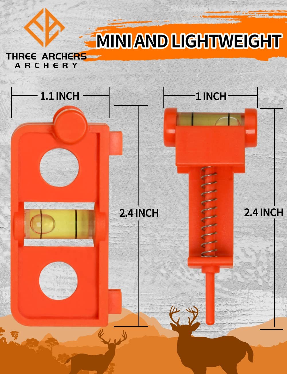 THREE ARCHERS Archery Bow Tuning and Mounting String Level Combo Kit Orange