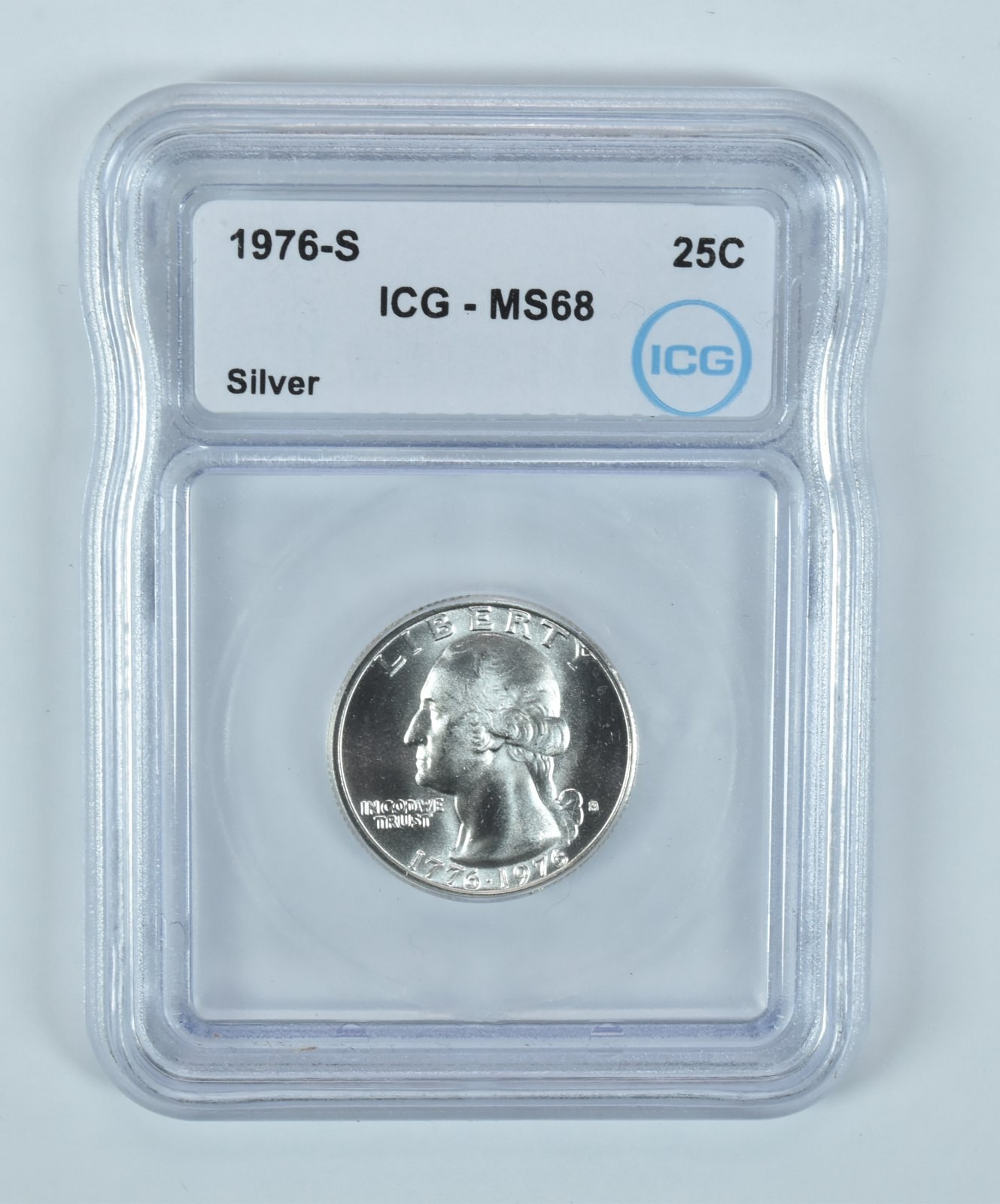 1976-S Washington Quarter Silver MS68 ICG