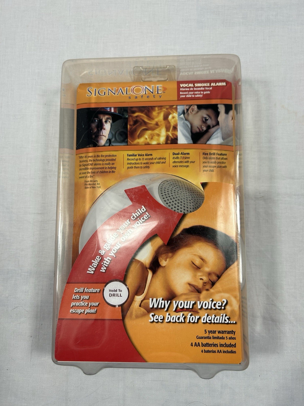 Signal One Safety Vocal Smoke Alarm, NEW & SEALED, Model 10014VSA, Use Own Voice