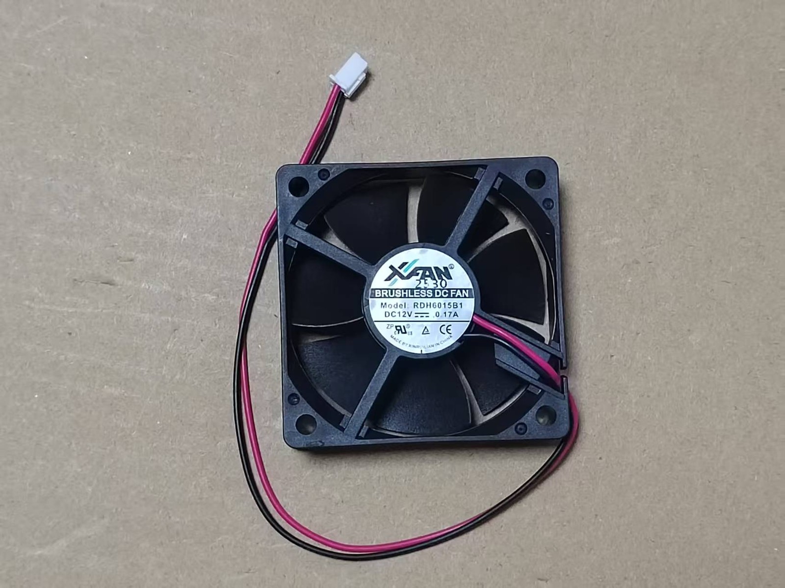1 PCS XINRUILIAN XFAN Fan RDH6015B1 DC12V 0.17A 6015 6CM 2 Pin cooling fan