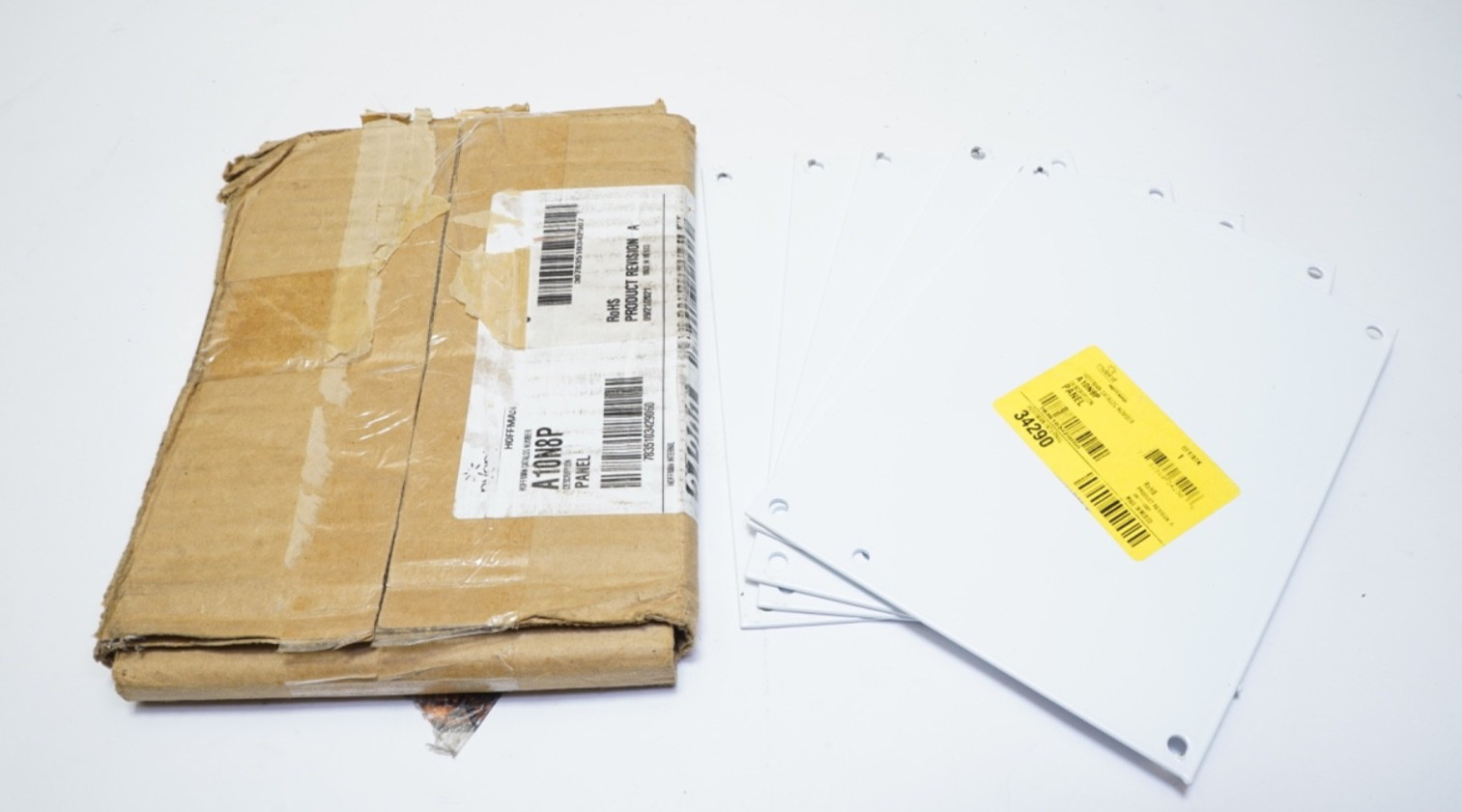 Lot of 5 nVent HOFFMAN A10N8P Panel, For Enclosure, Type 1, 3R, Fits 10x8