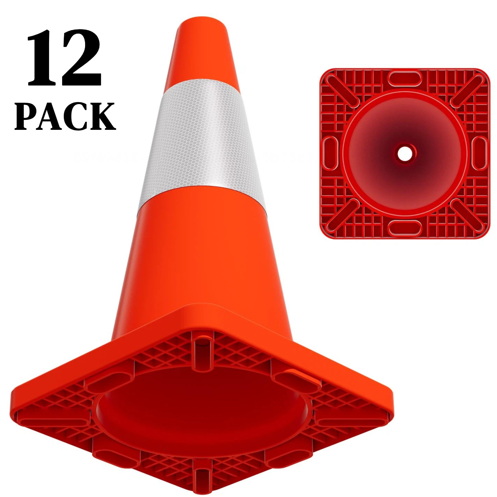 Waterproof & Sunproof | Can Connect Safety Chain | Stackable PVC Traffic Safety