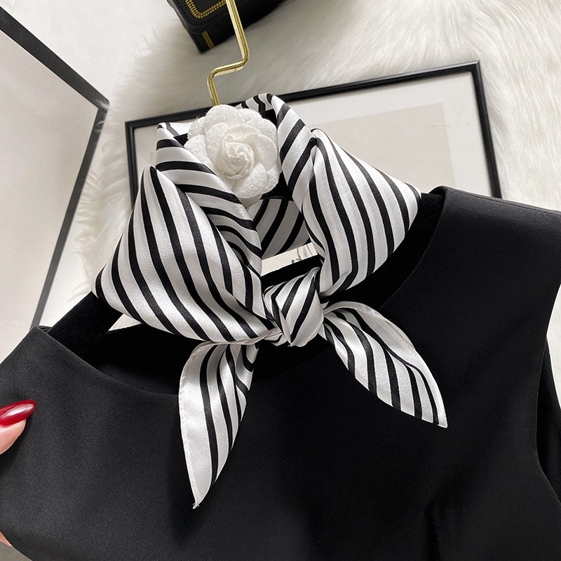 100% Pure Silk Square Scarf Women Silk Neckerchief Bandanna Hair Scarf 21"x21"