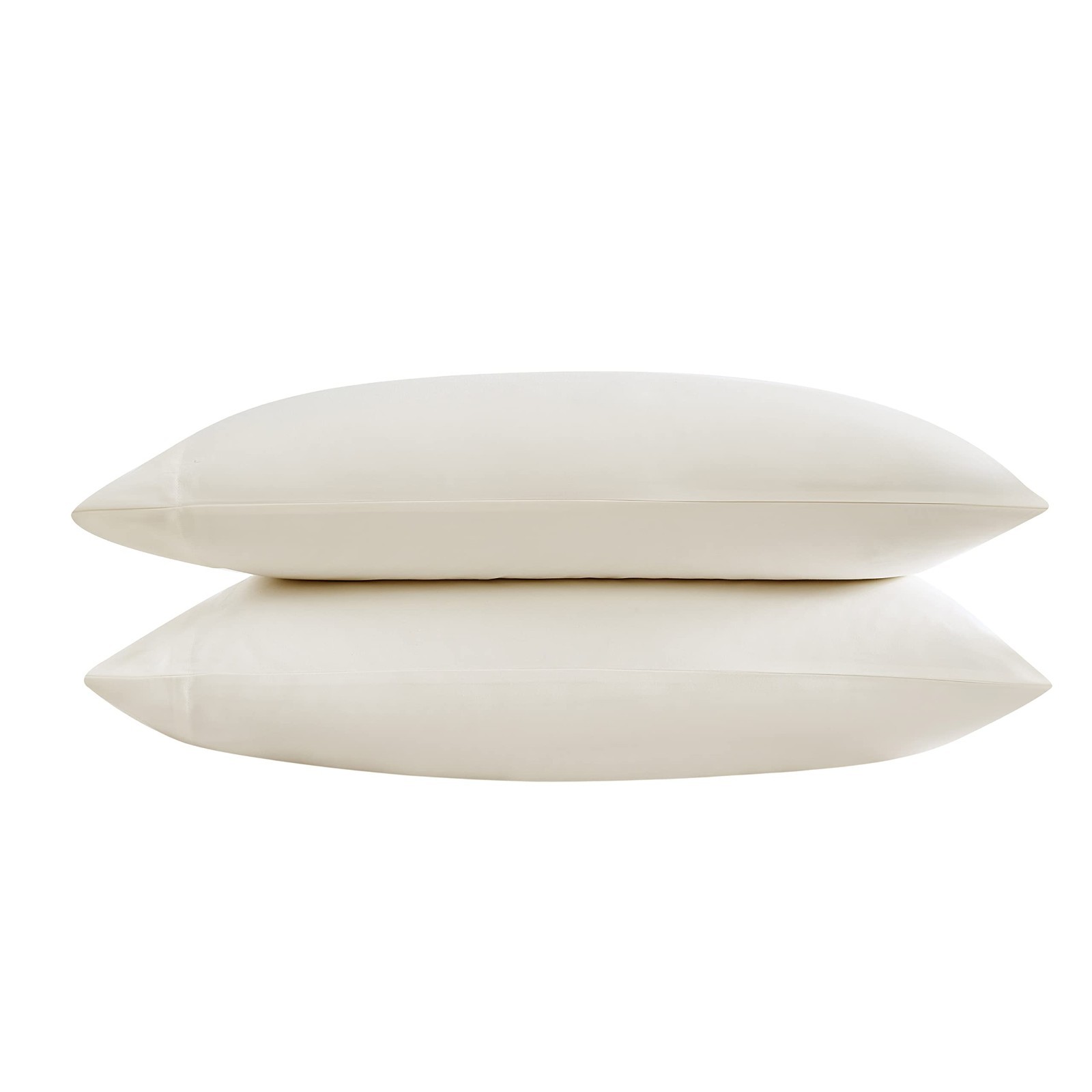 Luxury Sateen Cotton Pillow Case Set, 800 Thread Count, Soft & Smooth Ivory Stan