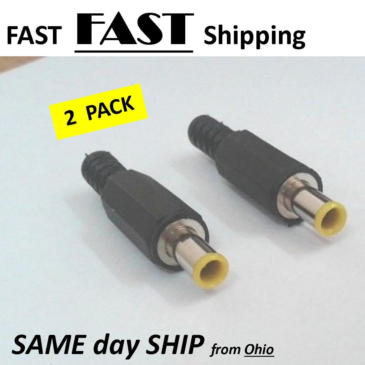 2 PACK --- 5.0mmx3.5mX1.1 mm DC Power cable Male Plug Adapter CCTV Notebook