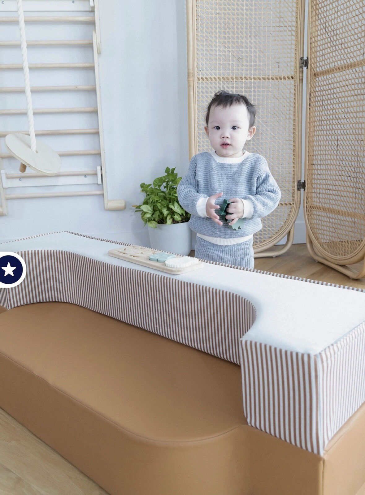 Transformable Vegan Leather Kids Play Sofa Couch & Cushion Set