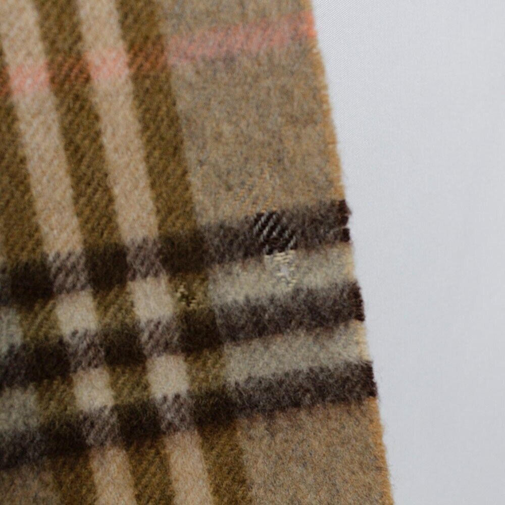 Sciarpa Burberry 100% cashmere colore verde fantasia scozzese 196x31 cm