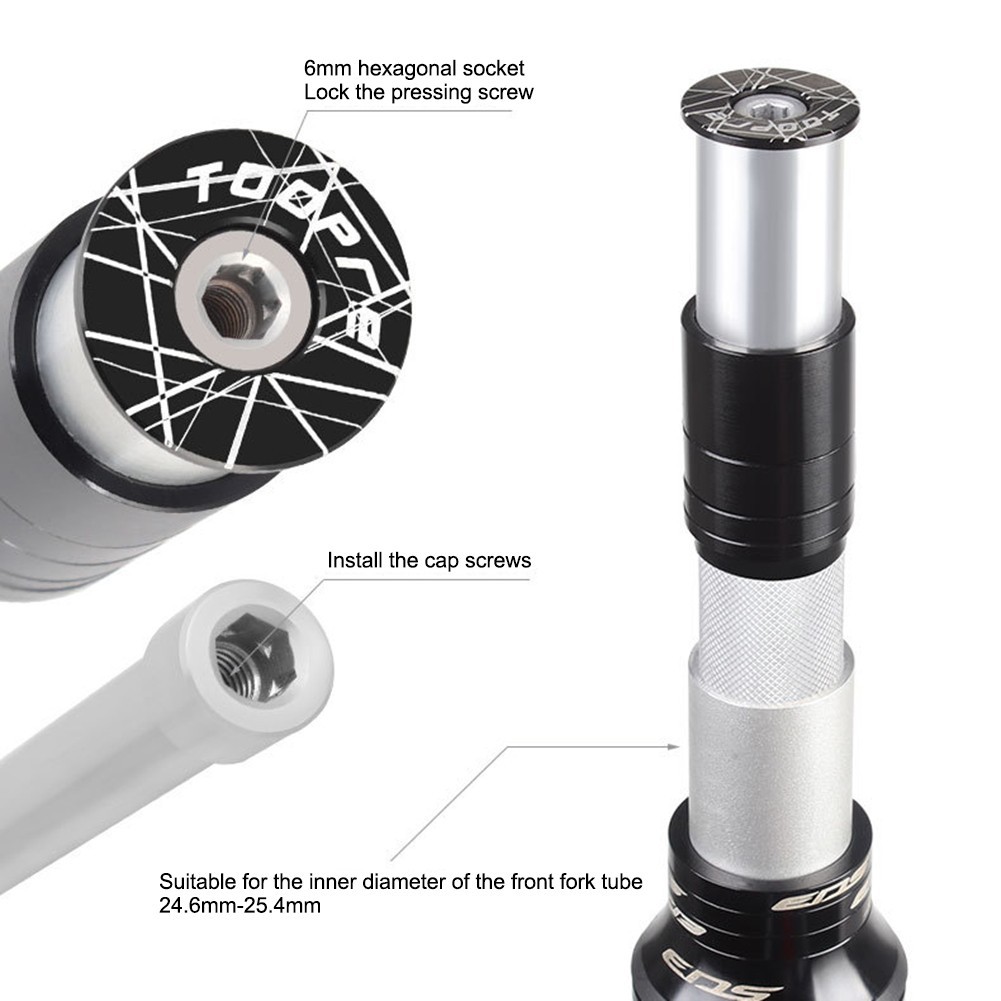 Bike Bicycle Fork Stem Extension Stem Extender Handlebar Riser Extension Adapter
