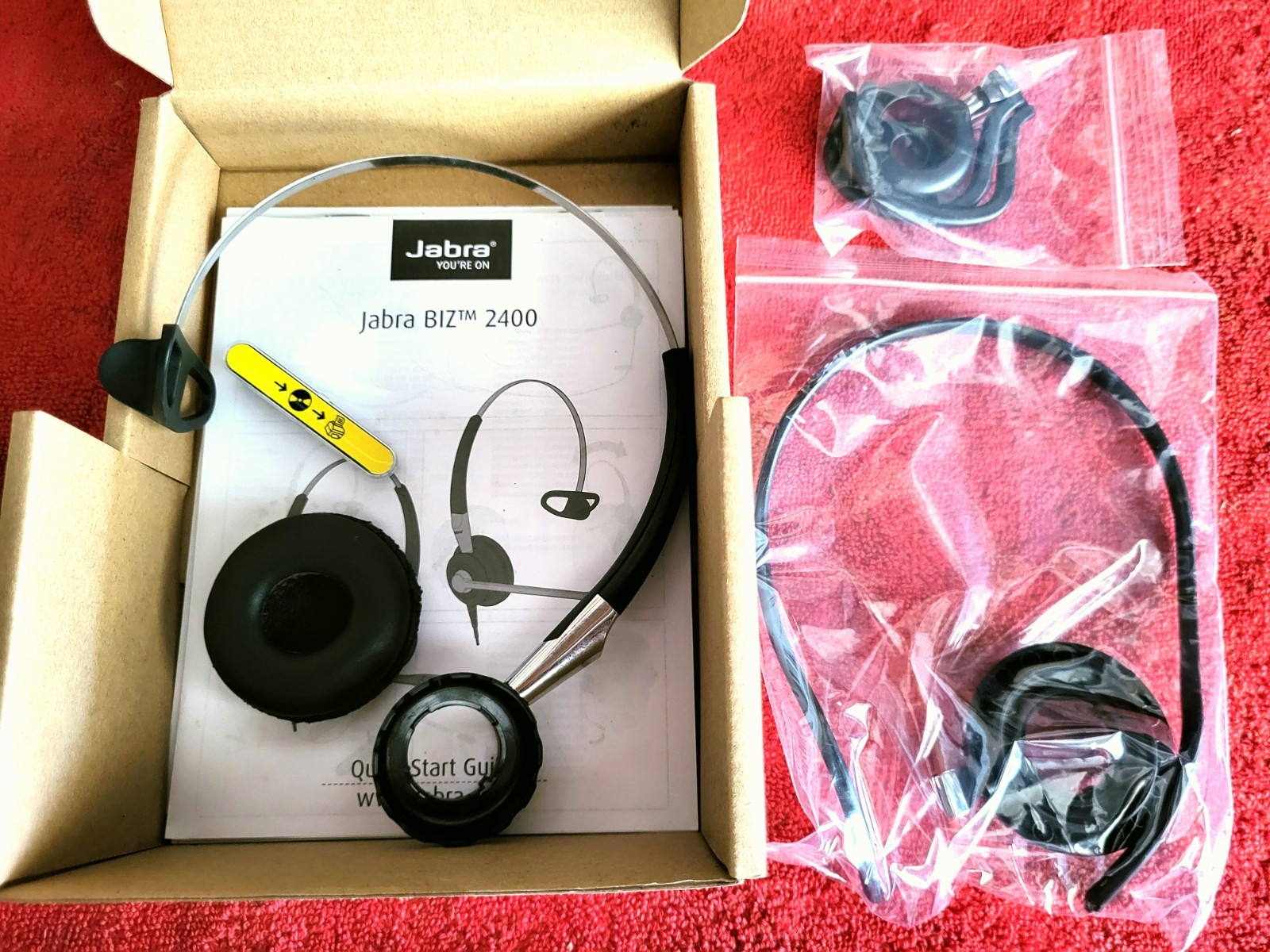 Jabra GN BIZ 2400 Headset Headband, Neckband, Hook kit and Leather Ear Cushion.