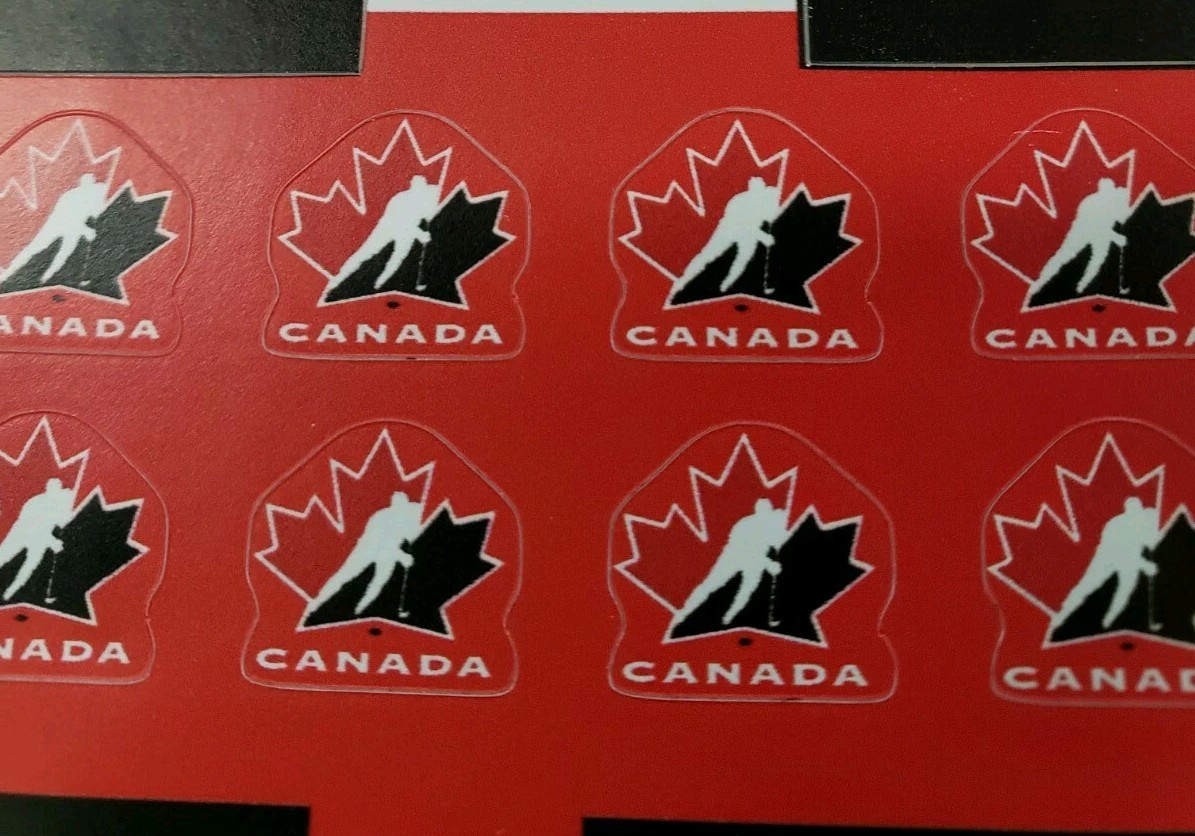 Super Chexx & Pro Bubble Dome Hockey- Decal Team USA & CANADA Player Sticker Set