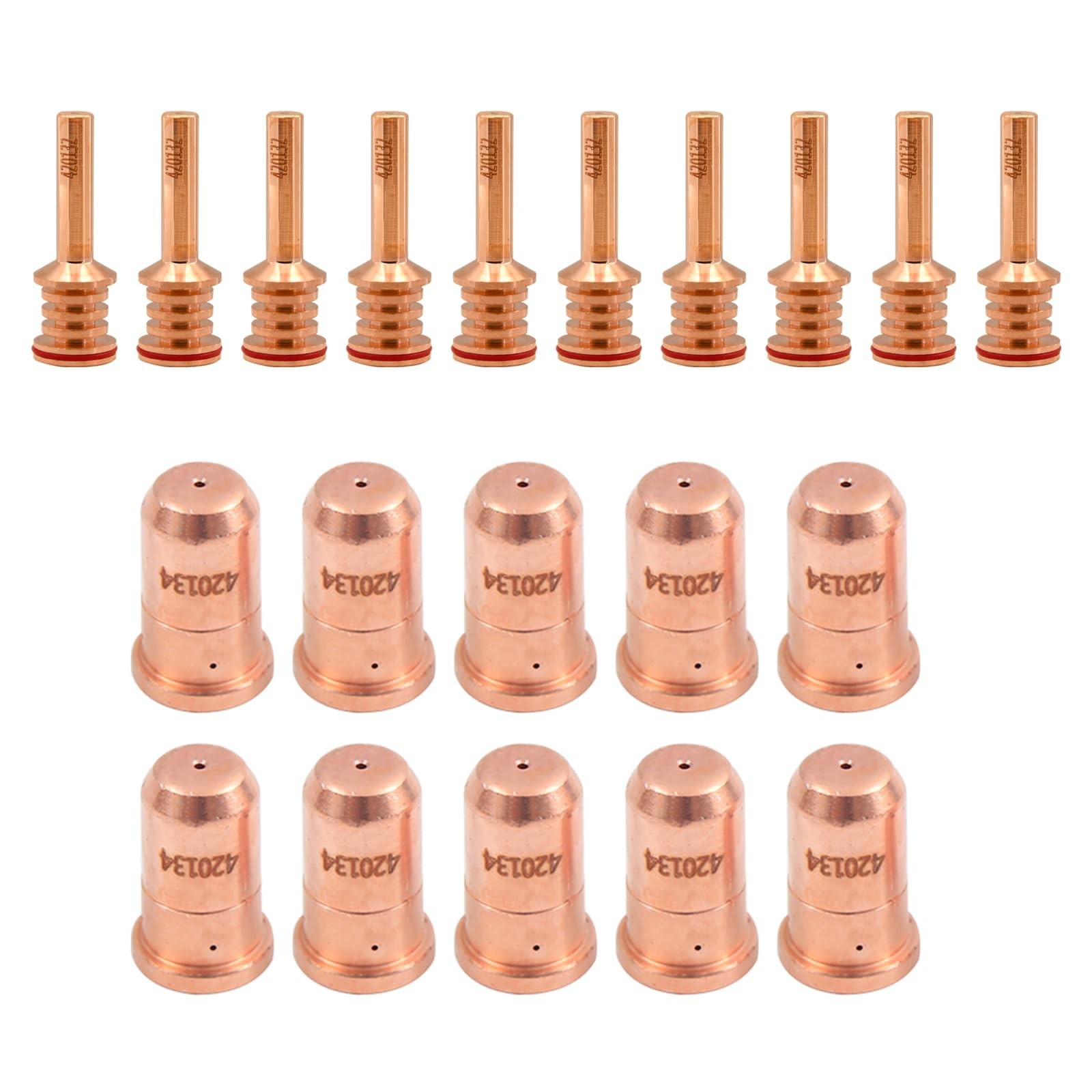 10Pcs 420132 Electrode 10Pcs 420134 Nozzle Tips Fit for Hypertherm PMX 30 AIR...