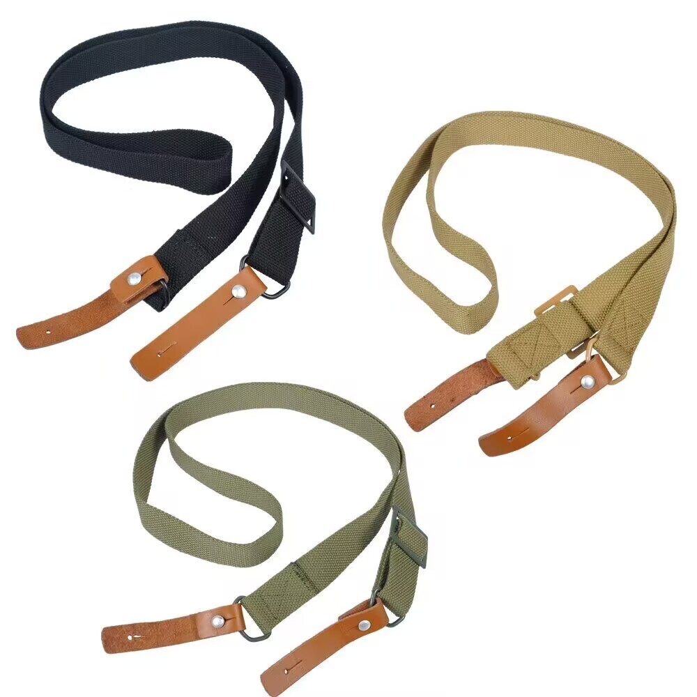 New Adjustable 2 Point Hunting Rifle Gun Sling Strap Leather Belt Slings
