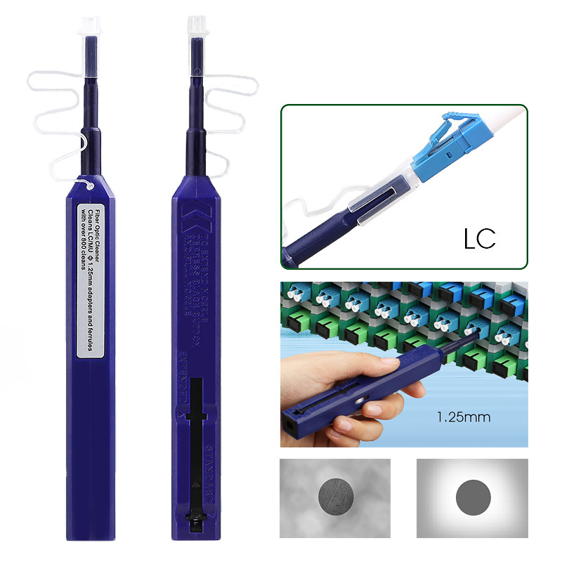 10 Pcs Optical fiber cleaning pen 1.25mm (LC/MU) Fiber optic Connector clean Pen