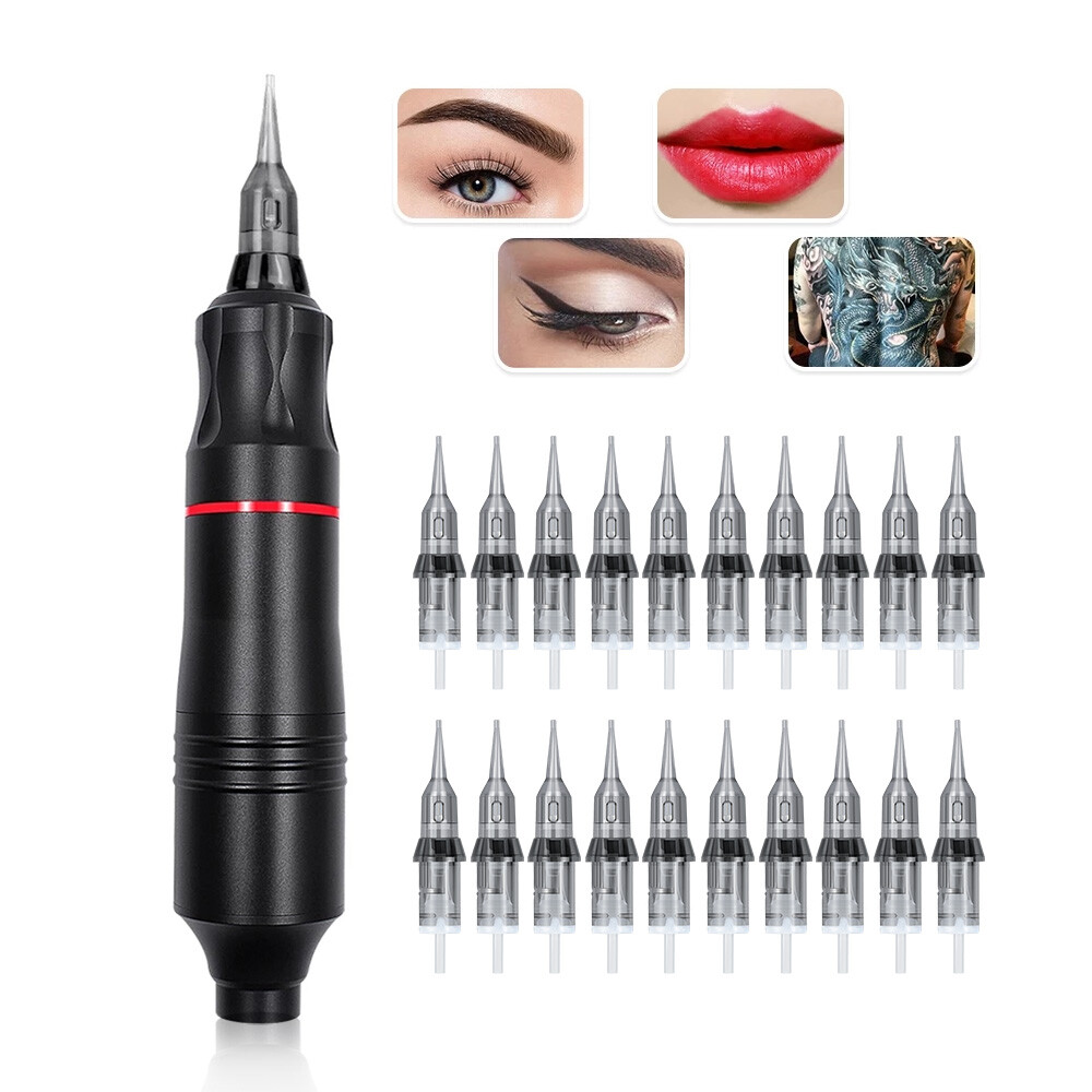 Rotary Tattoo Machine Pen Permanent Makeup Machine Pen Needles Eyebrow Lips